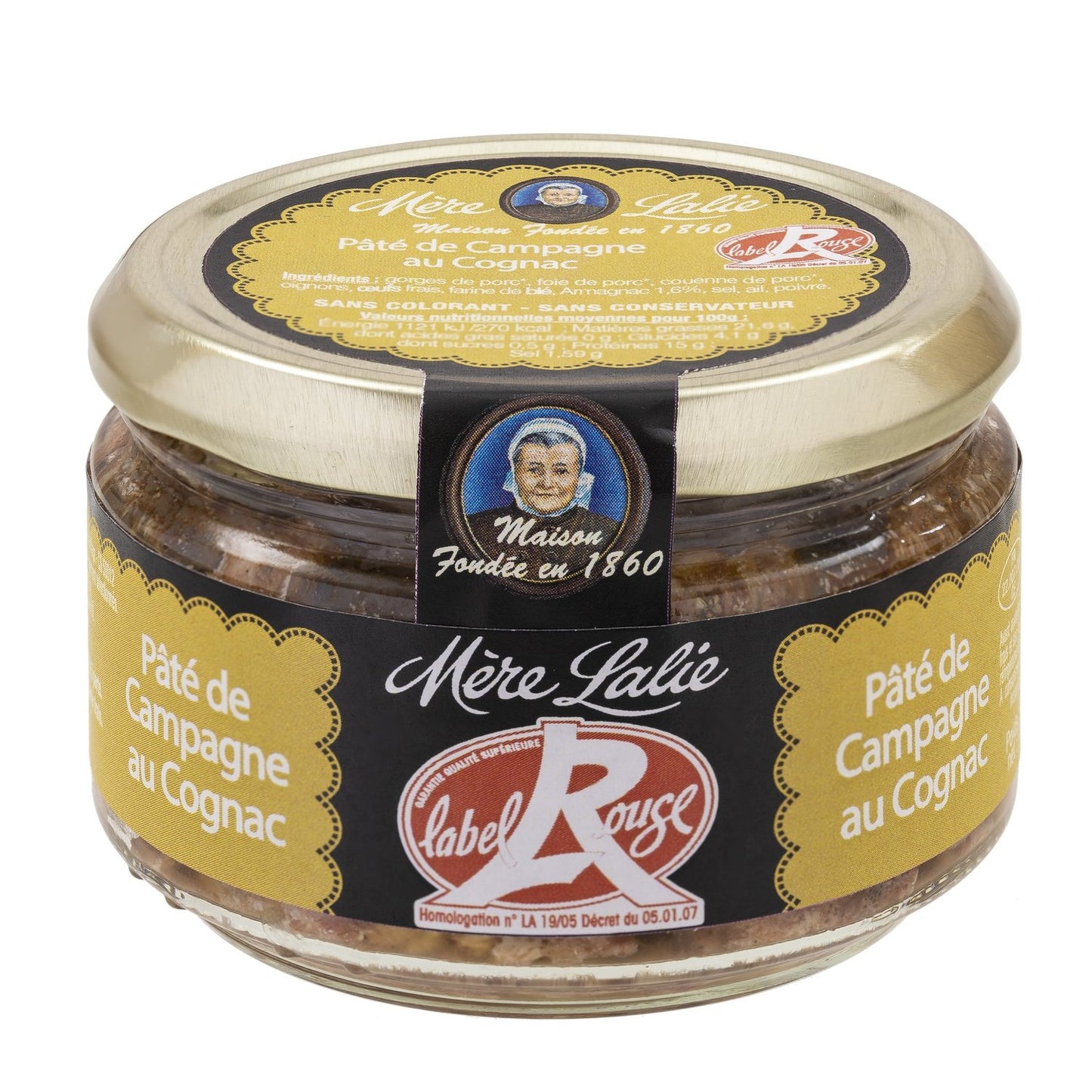 Country Pâté with Cognac Label Rouge MERE LALIE
