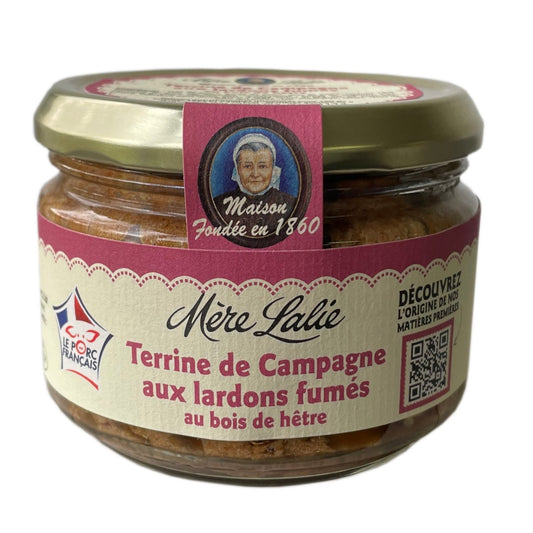 Terrine de Campagne aux Lardons Fumés MERE LALIE le pot de 180g