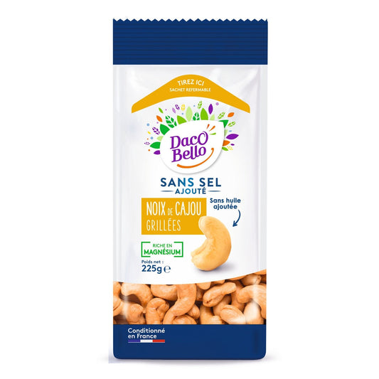 Noix de Cajou Grillées Nature DACO BELLO le sachet de 225g