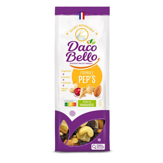Fruits Secs Mélange Formule Pep's DACO BELLO le sachet de 200g