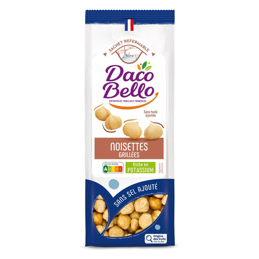 Noisettes Grillées Sans Sel DACO BELLO le sachet de 175g