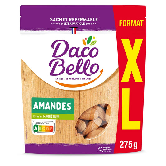 Amandes Décortiquées Format Familial DACO BELLO le sachet de 250g