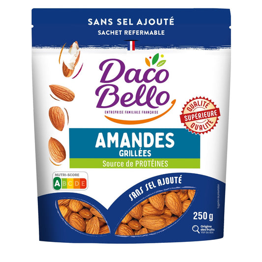 Amandes Grillées Sans Sel Ajouté DACO BELLO le sachet de 250g