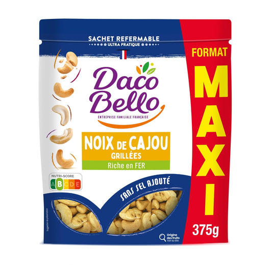 Noix de cajou grillé sans sel ajouté maxi format DACO BELLO 
