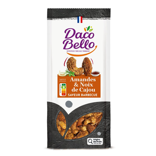 Amandes et Noix de Cajou Saveur Barbecue DACO BELLO le sachet de 125g