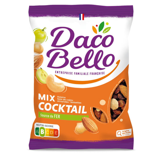 Fruits Secs Cocktail Non Salé DACO BELLO le sachet de 400g