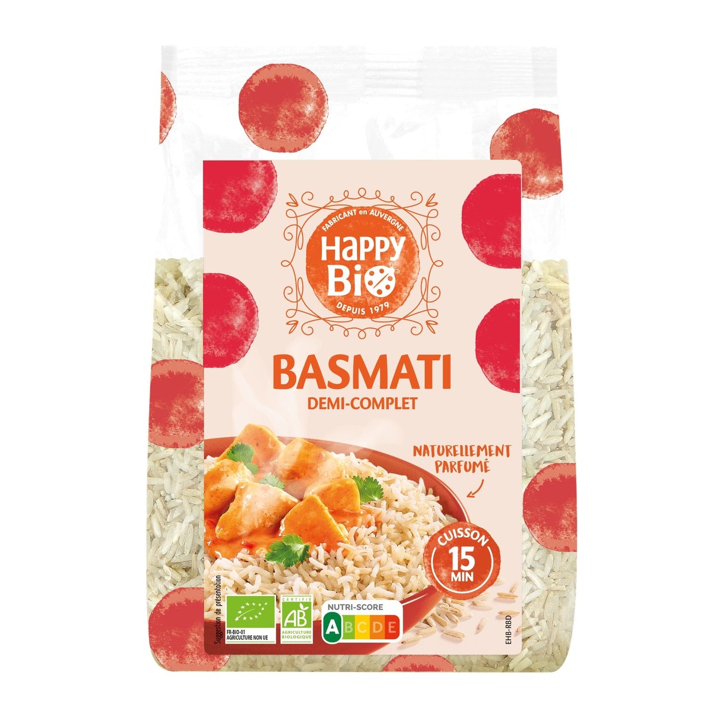 Riz Basmati Semi Complet Bio HAPPY BIO