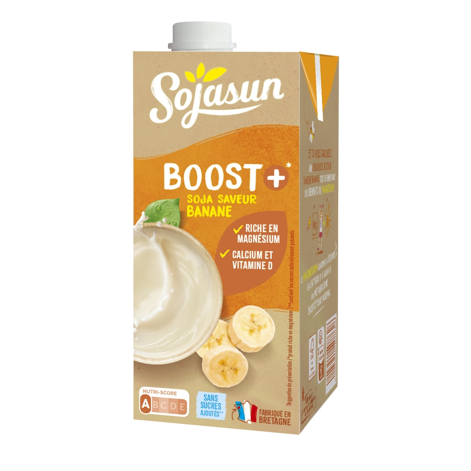 Lait Soja Boost+ Banane Magnésium SOJASUN 