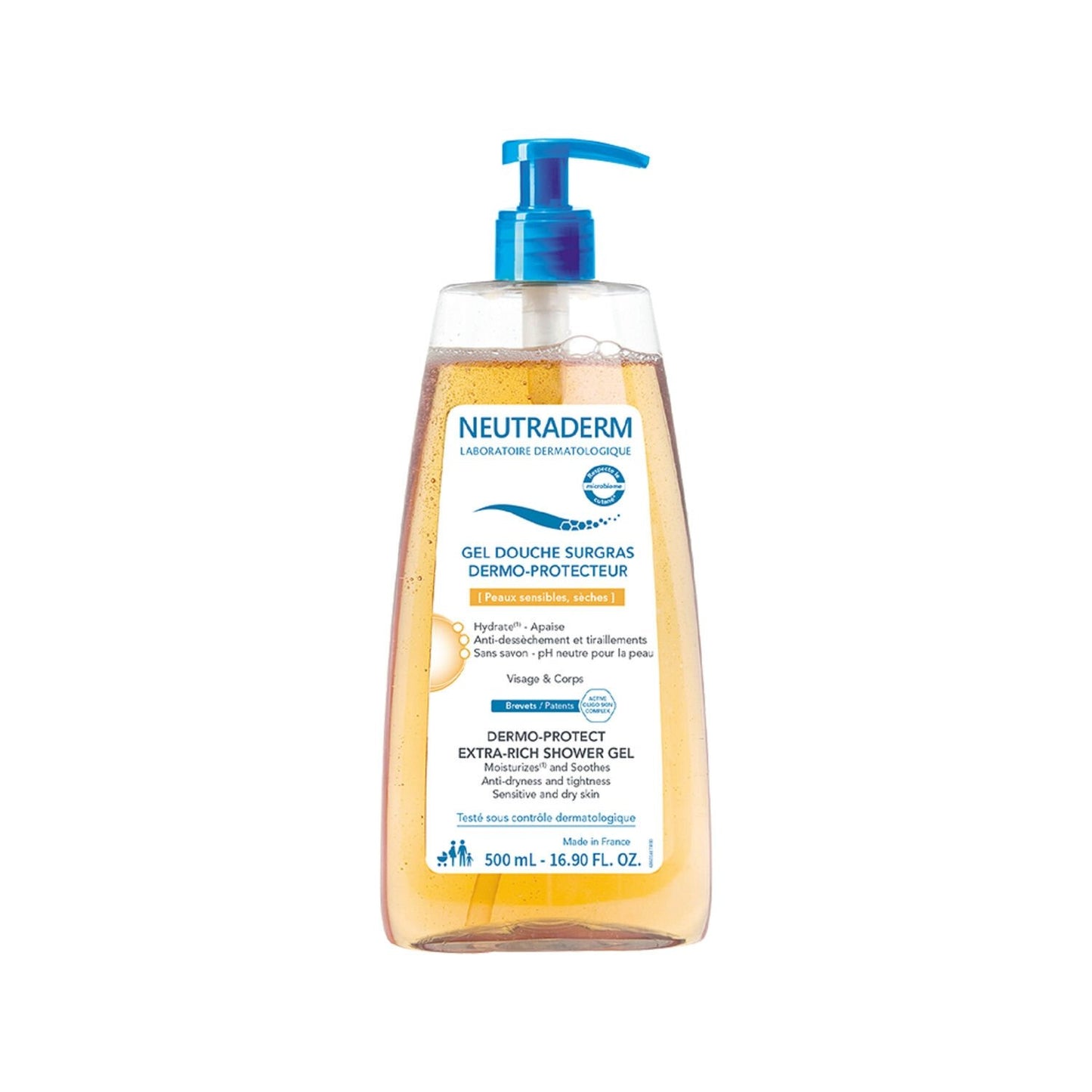Gel Douche Peaux Sensibles Surgras Dermo-Protection NEUTRADERM