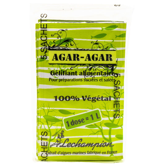 Agar Agar 100% Végétal LECHAMPION les 5 sachets de 4 g