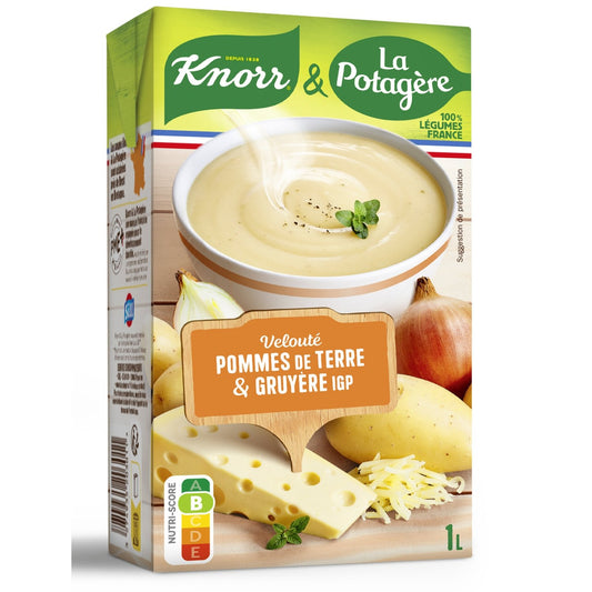 Soupe Velouté Pommes de Terre et Gruyère KNORR la brique de 1L