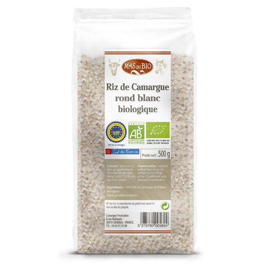 Riz Rond Blanc Bio CAMARGUE ET TRADITIO le sachet de 500g
