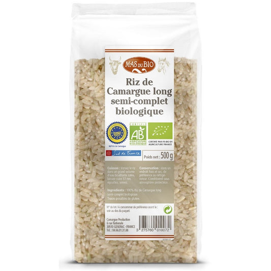 Riz de Camargue Semi Complet Bio MAS DU BIO le paquet de 500g