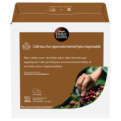 Café au Lait Capsules Intensity 7 Compatible with Dolce Gusto NESCAFE