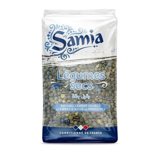 Lentilles Vertes SAMIA le paquet de 1 kg