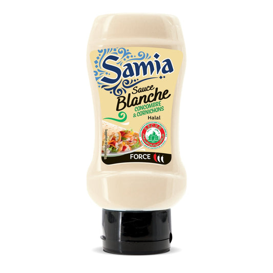 Sauce Halal Blanche Concombre/cornichons SAMIA le flacon de 357 g