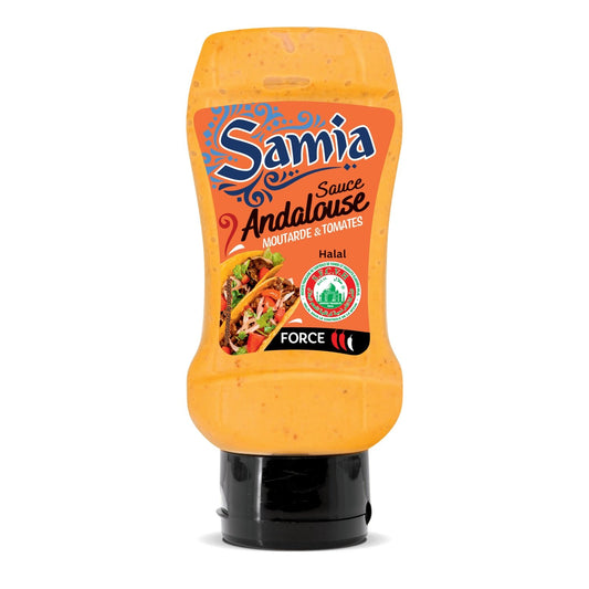 Sauce Halal Andalouse Épicée SAMIA le flacon de 350 ml
