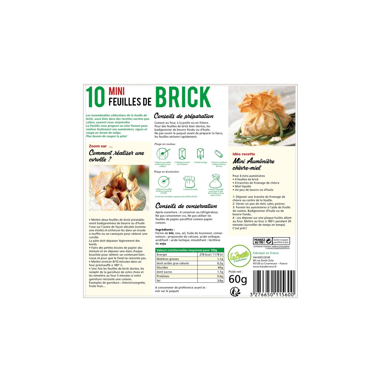 Feuille de Brick LA PASTILLA