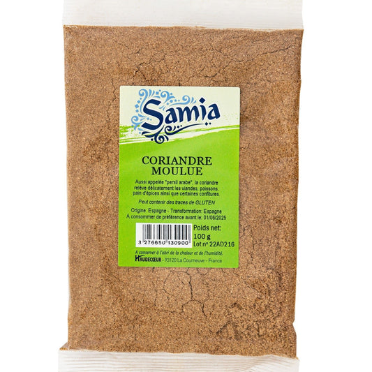 Coriandre Moulue SAMIA le sachet de 100 g