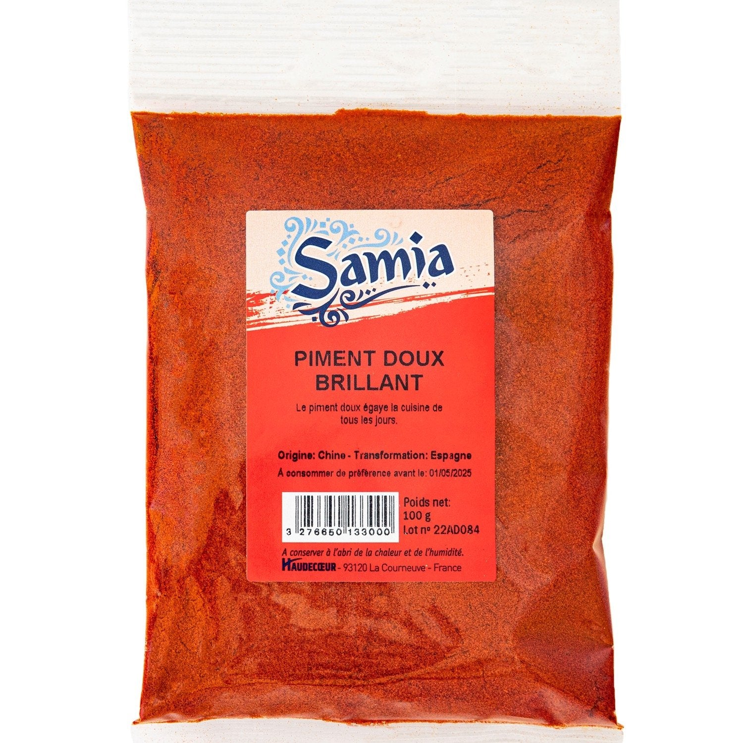 Piment Doux Moulu SAMIA le sachet de 100g