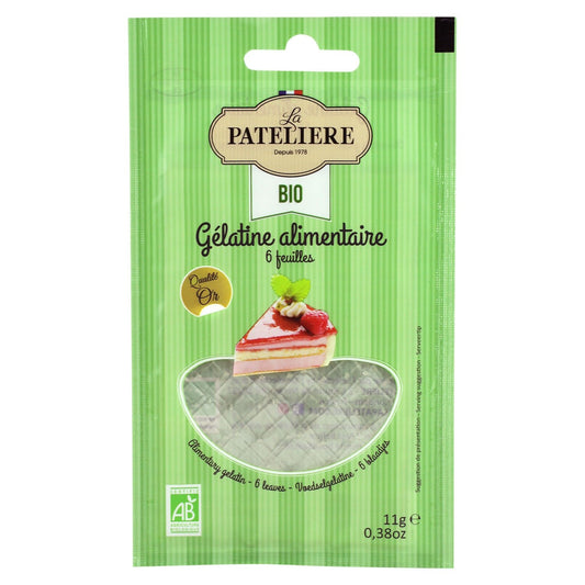 Organic Food Gelatin in Sheets LA PATELIERE
