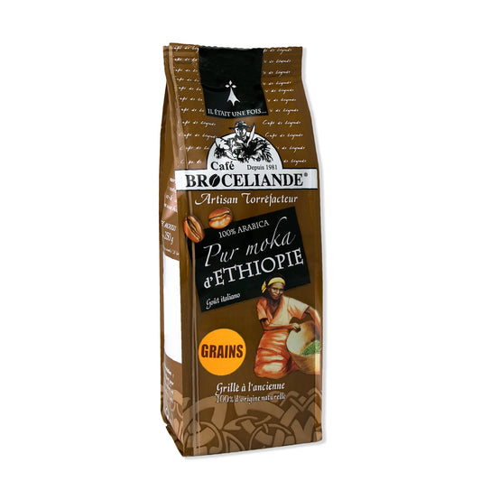 Pure Ethiopian Moka Coffee Beans CAFE DE BROCELIANDE
