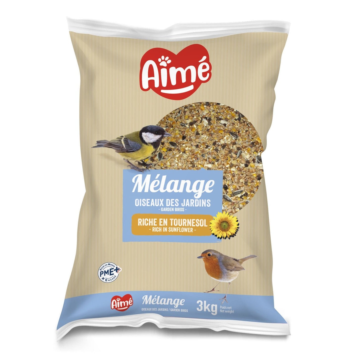 Aliment Mélange Graines pour Oiseaux de la Nature AIME