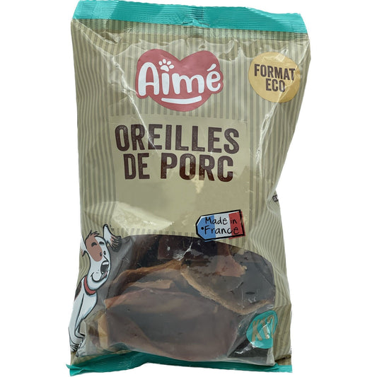 AIME Natural Pig Ears Adult Dog Treats