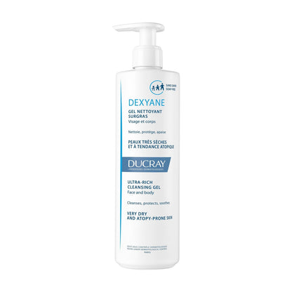 Gel nettoyant Visage Corps Peau Très Sèche et Atopique Nettoyant Surgras Dexyane DUCRAY 