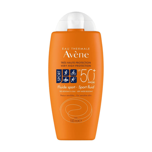 Crème Solaire Sport Visage Peau Sensible Très Haute Protection Spf 50+ Résistant à l'Eau et à la Sueur EAU THERMALE AVENE le flacon de 100mL