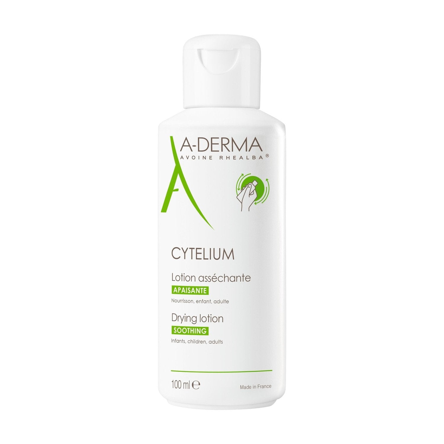 Lotion Apaisante Asséchante Cytelium A-DERMA le flacon de 100mL
