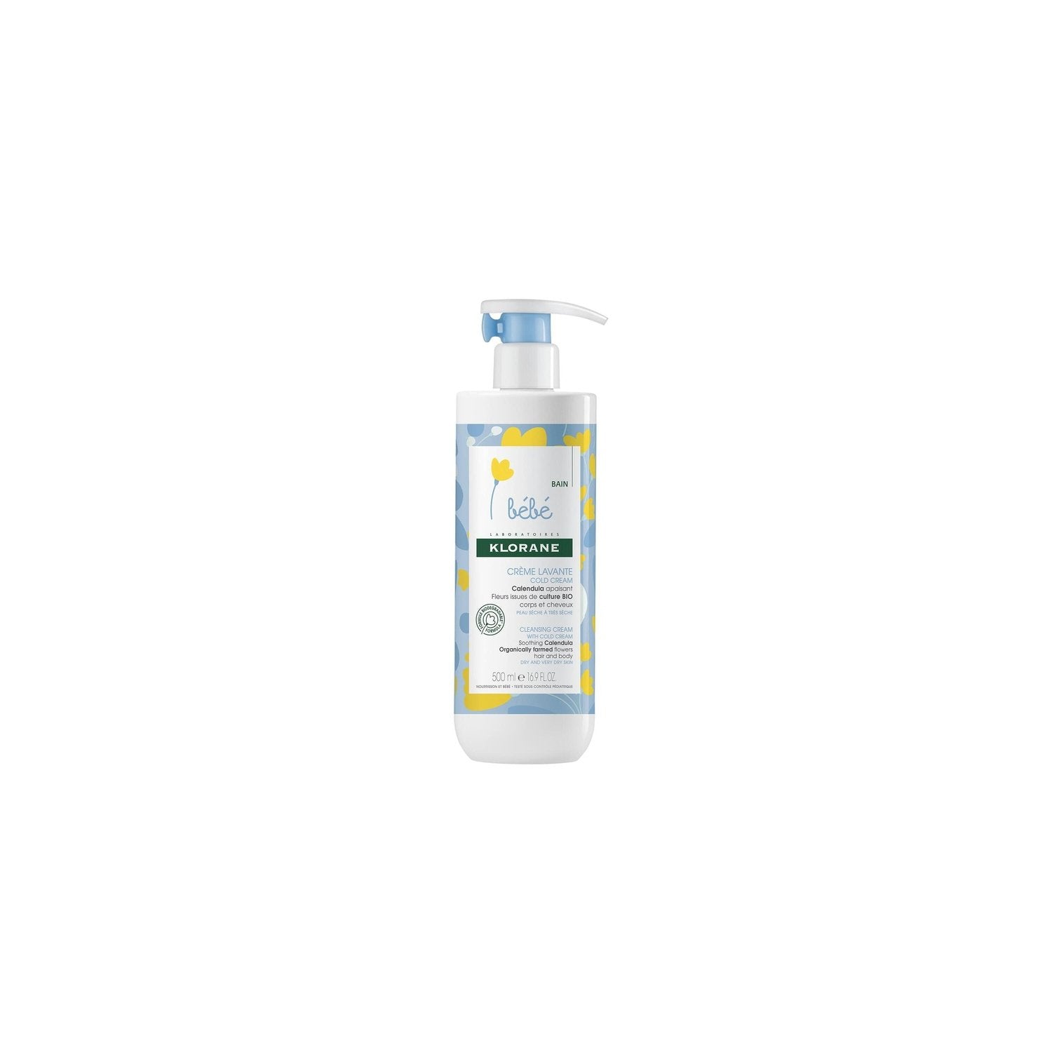 Crème Bébé Cold-Cream KLORANE le flacon de 500mL