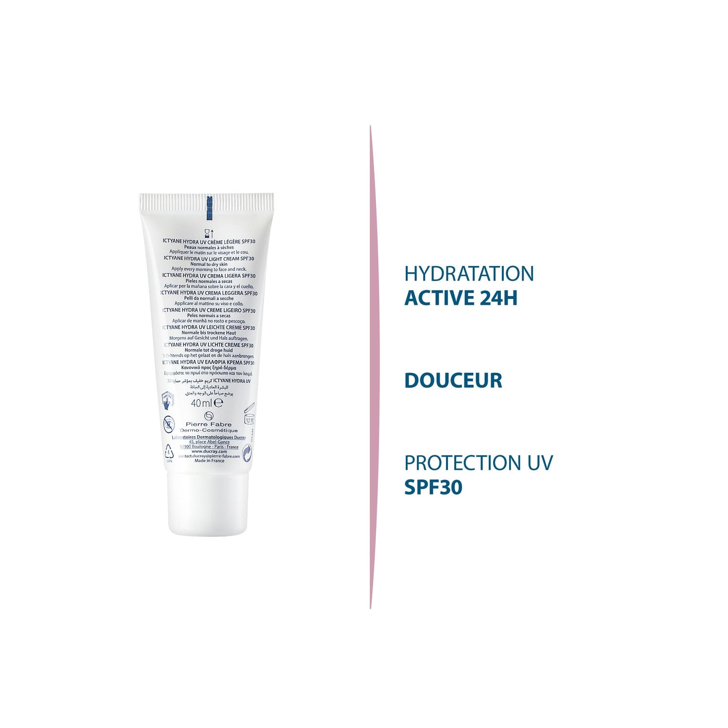 Crème Visage Peau Normale à Sèche Spf 30 Hydratation 24h DUCRAY 