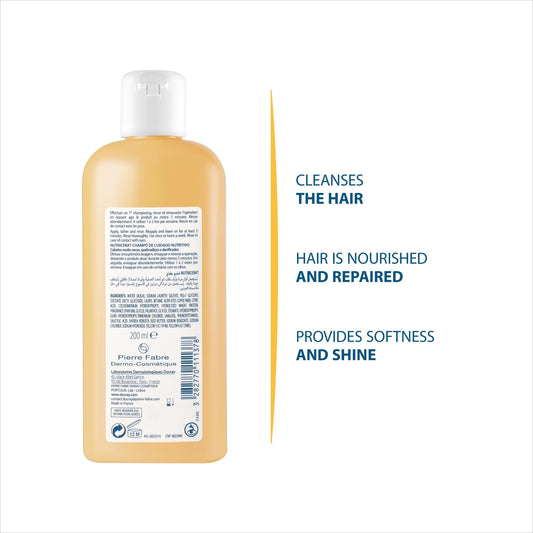 DUCRAY Nourishing Repair Shampoo for Very Dry, Brittle and Damaged Hair