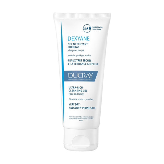 Gel Douche Peaux Sèches et Atopiques Nettoie Protège et Nourrit Dexyane DUCRAY le tube de 100mL