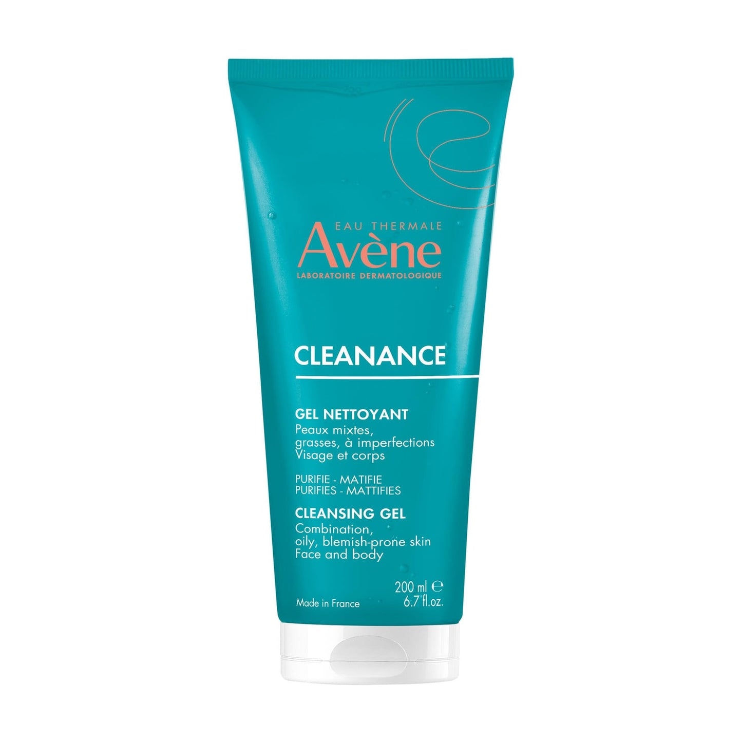 Gel Visage et Corps Peaux Grasses et/ou à Tendance Acnéique Nettoyant Purifiant EAU THERMALE AVENE 