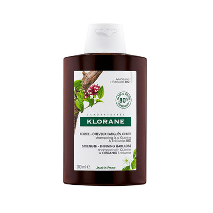 Shampoing Cheveux Dévitalisés Fortifiant à la Quinine et Edelweiss Bio KLORANE