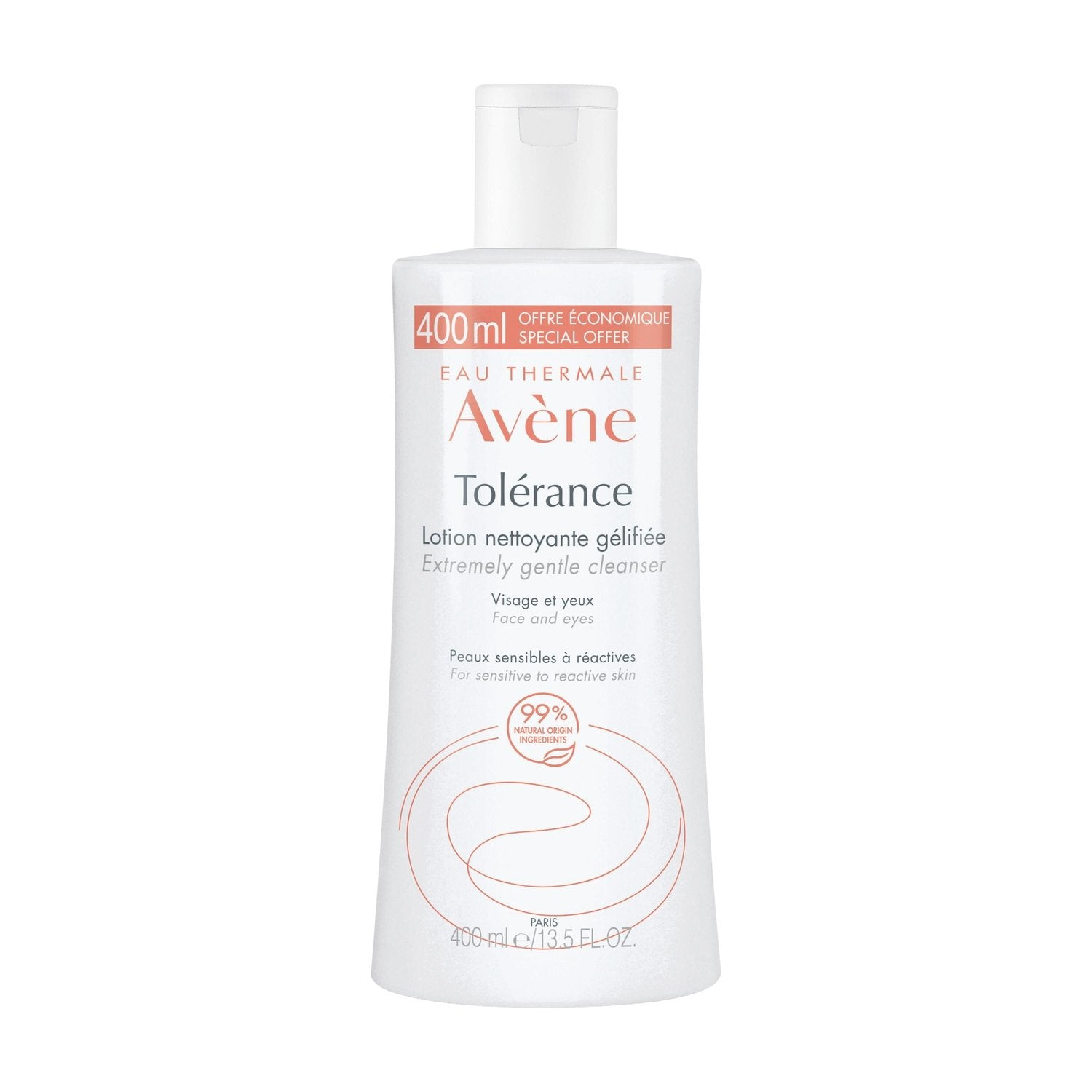 Gel Visage Yeux Peau Sensible Nettoyante Démaquillante EAU THERMALE AVENE le flacon de 400mL