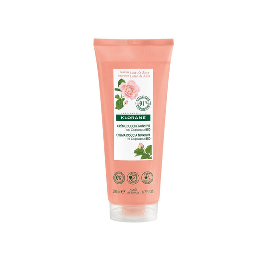 Crème de Douche Nutritive au Lait de Rose au Cupuaçu Bio KLORANE le flacon de 200mL