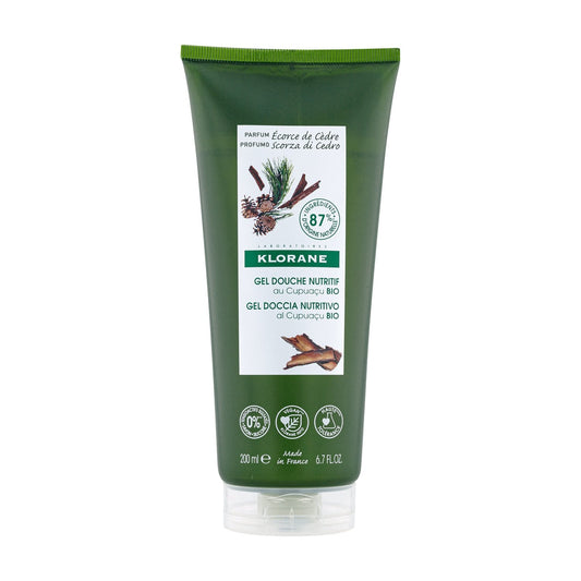 Gel Douche Hydratant au Beurre de Cupuaçu et Ecorce de Cèdre Bio KLORANE le flacon de 200mL