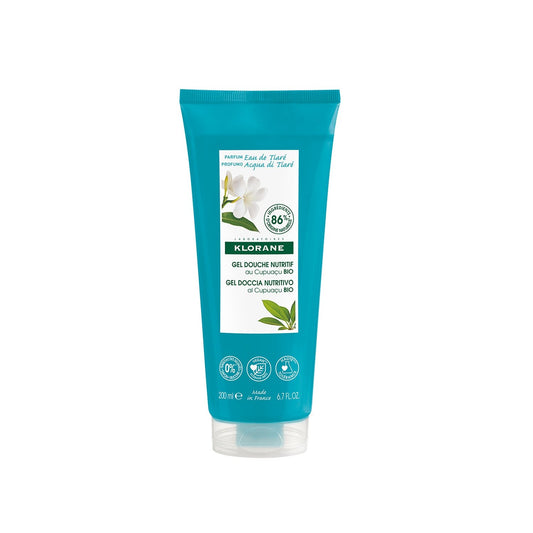 Gel Douche Nutritif au Beurre de Cupuaçu et à l'Eau de Tiaré Vegan Bio KLORANE le flacon de 200mL