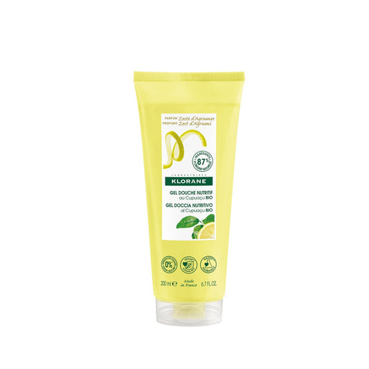 Gel Douche Tous Types de Peaux Agrumes au Beurre de Cupuaçu Bio KLORANE le flacon de 200mL