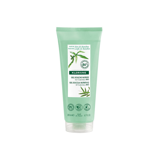 Gel Douche Tout Types de Peaux Sève de Bambou au Beurre de Cupuaçu Vegan Bio KLORANE le flacon de 200mL