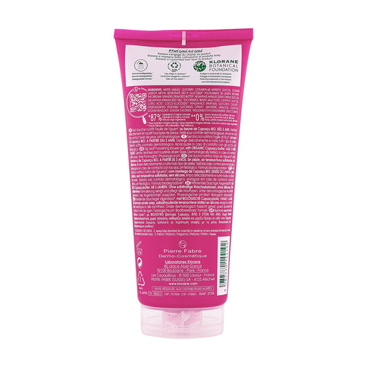 Nourishing Shower Gel with Cupuaçu Butter and Fig Leaf, Organic Vegan KLORANE