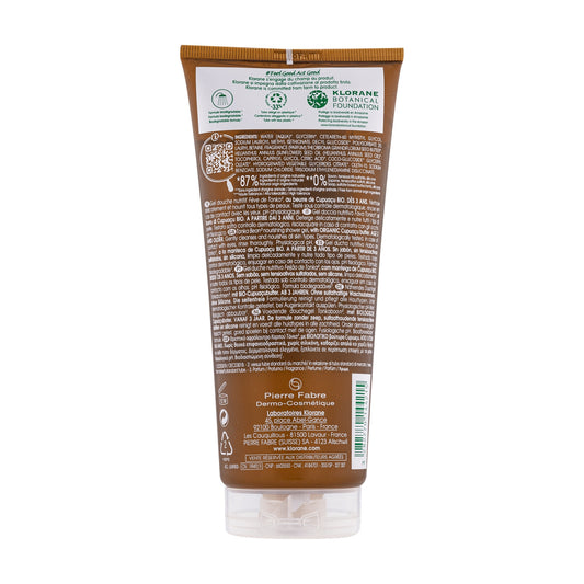 Shower Gel with Organic Vegan Cupuaçu Butter Tonka Bean KLORANE