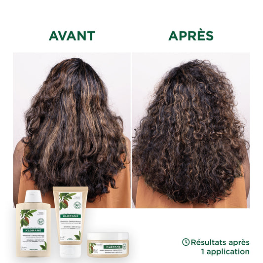 KLORANE Nourishing and Repairing Shampoo for Very Dry and Damaged Hair with Organic Cupuaçu Butter