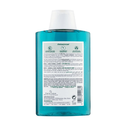 KLORANE Organic Detox Aquatic Mint Shampoo for Normal to Oily Hair