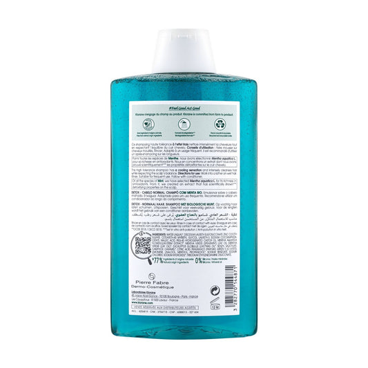 KLORANE Organic Aquatic Mint Detox Shampoo for Normal Hair