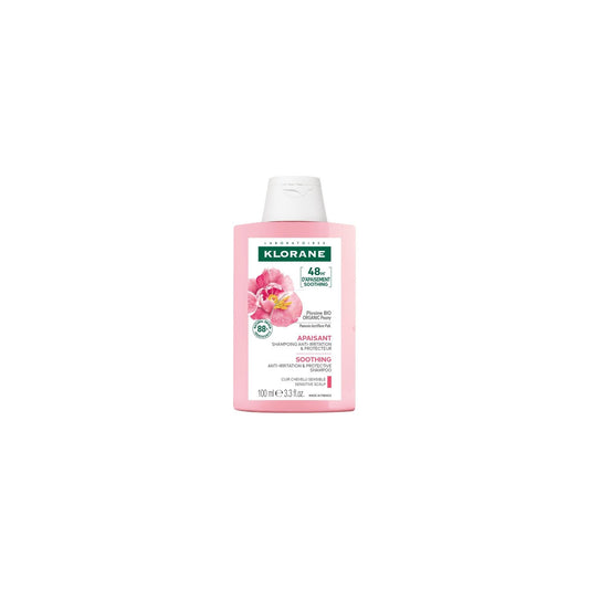 Shampoing Cuir Chevelu Sensible Apaisant à la Pivoine Bio KLORANE le shampoing de 100mL