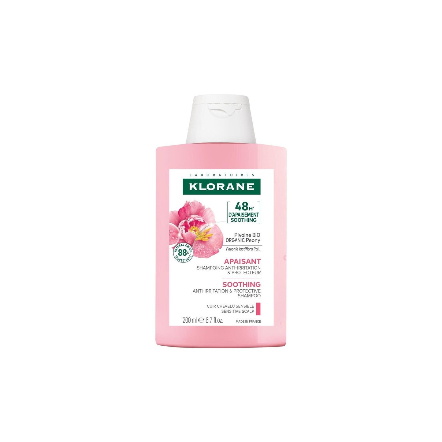 KLORANE Soothing Anti-Irritation Shampoo for Sensitive Scalp with Organic Peony